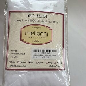 Mellanni White Bed Skirt